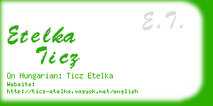 etelka ticz business card